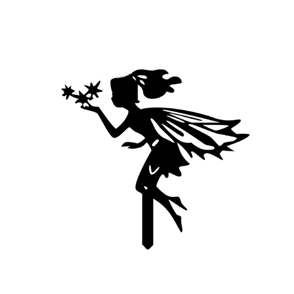 Metal Fairy Silhouette Garden Statue