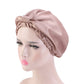 Women Satin Sleeping Cap Wrap Hair Bonnet Turban Elastic Headwear