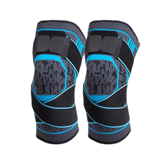 Gym Knee Pads Sport Knee Sleeve Knee Support Brace-Blue