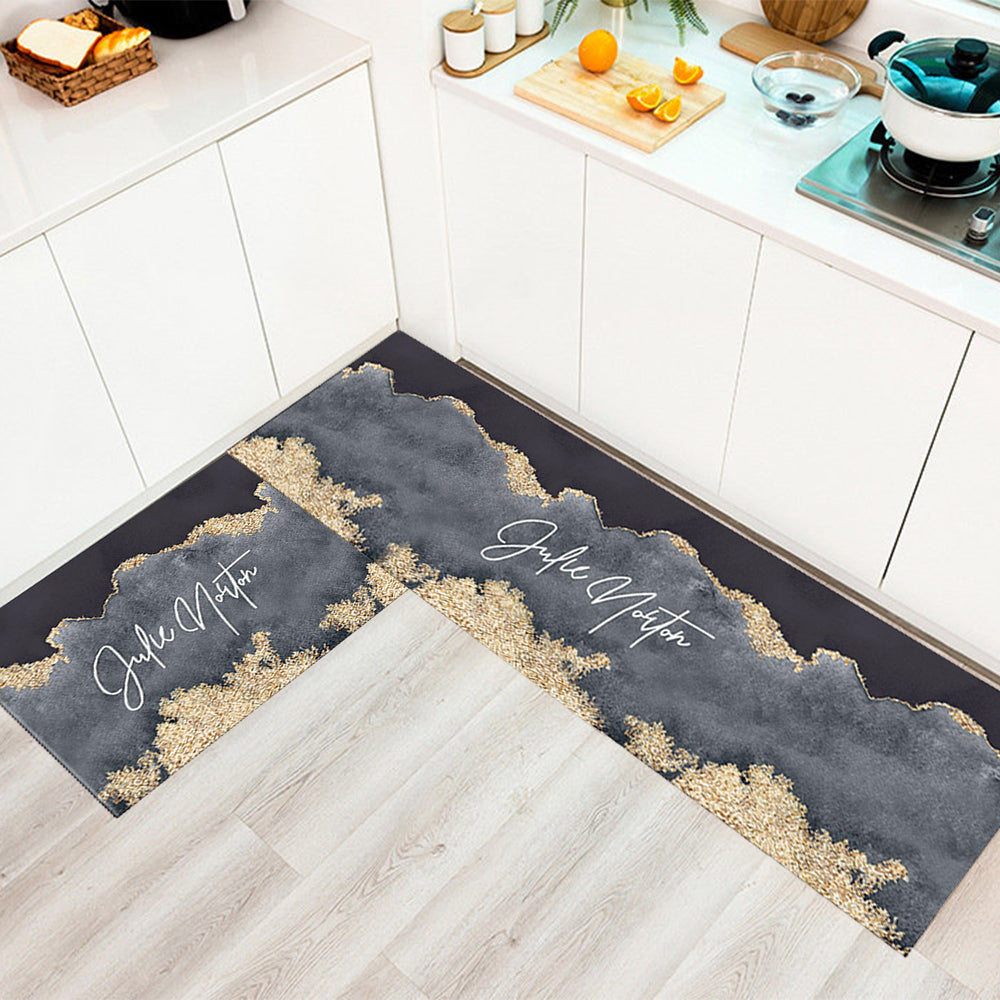 2Pcs Non-Slip Kitchen Mat Set