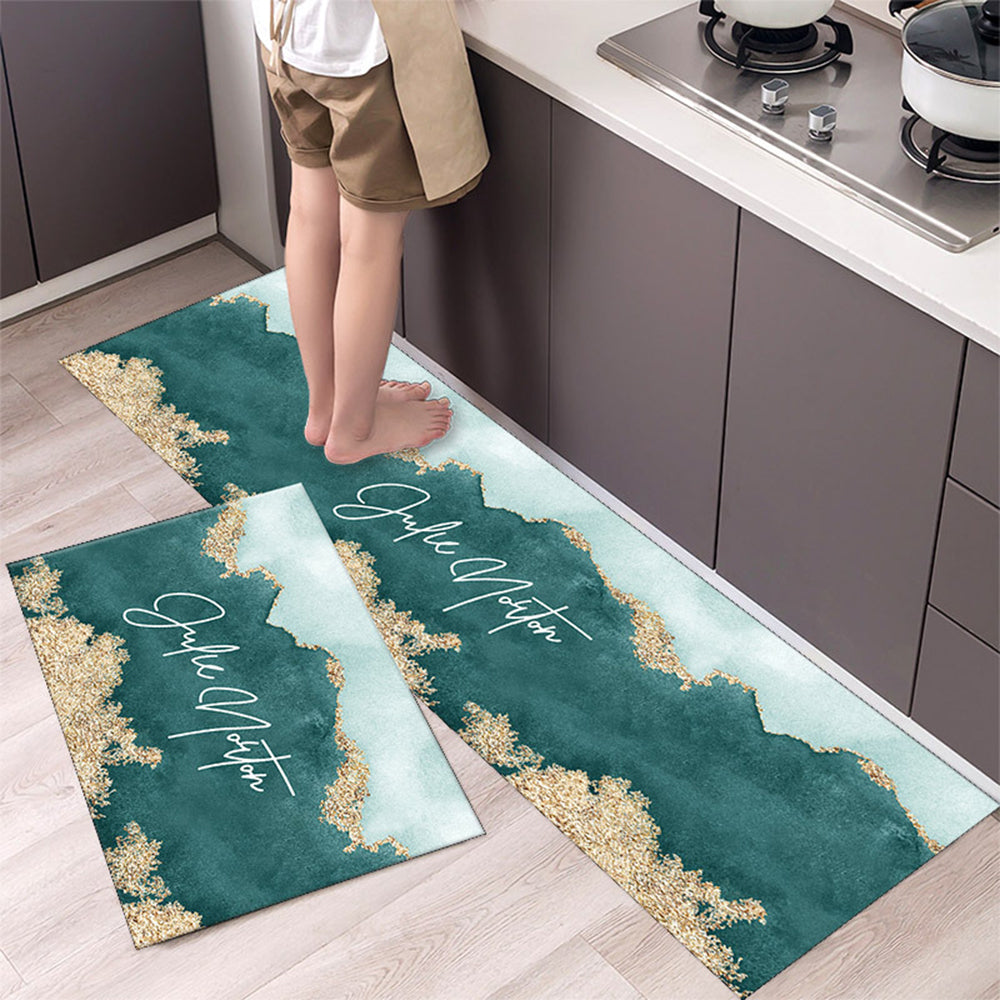 2Pcs Non-Slip Kitchen Mat Set