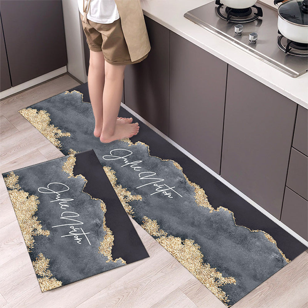 2Pcs Non-Slip Kitchen Mat Set