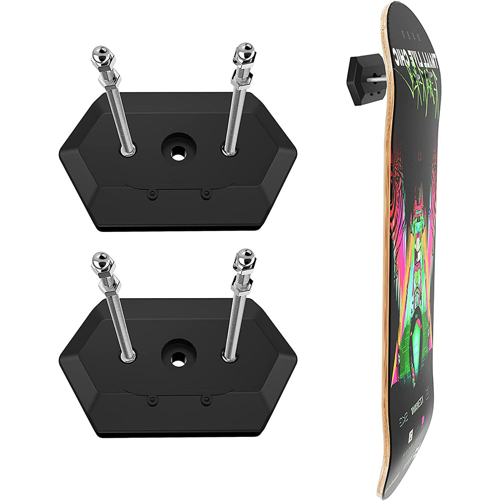 2-Pack Skateboard Wall Mount Hanger Deck Display and Storage