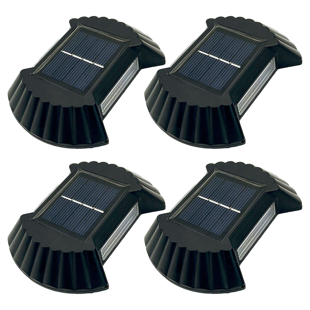 4Pcs 2LED Solar Wall Lamp Shell Garden Night Lights