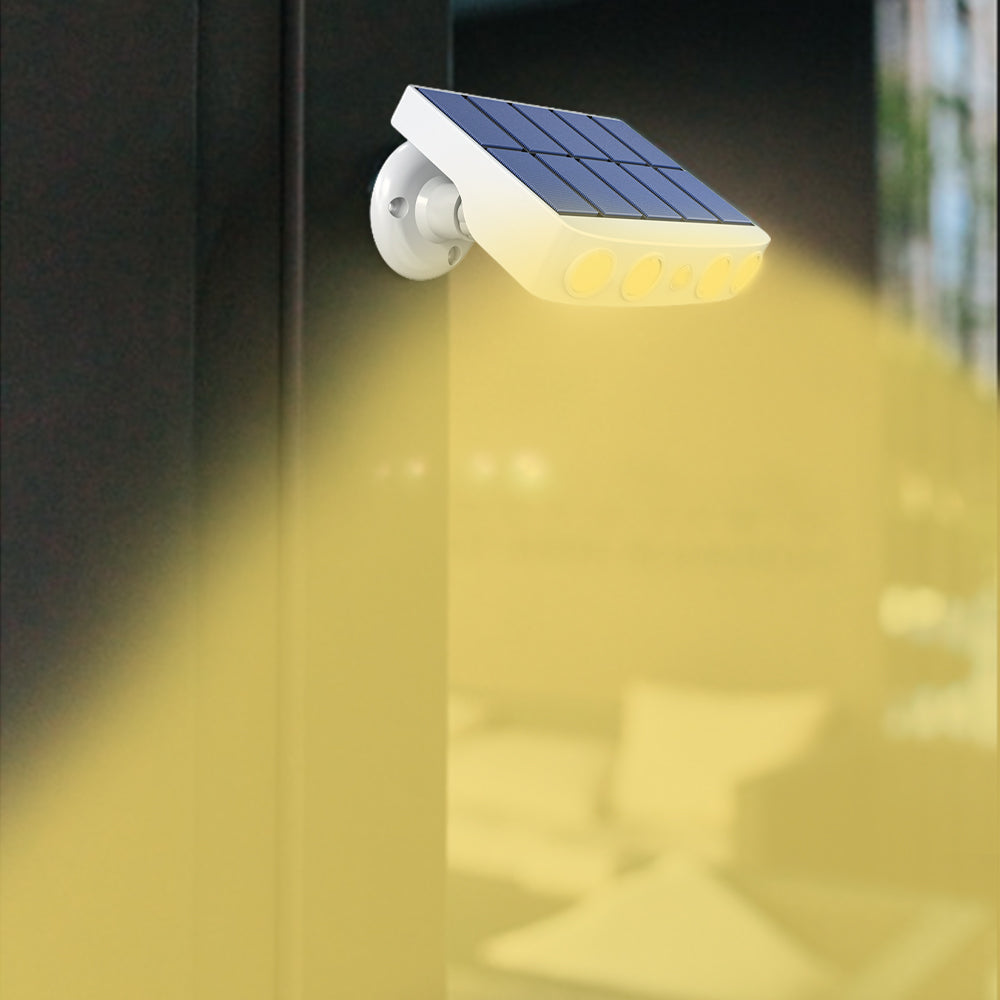 Motion Sensor Solar Lights Wall Lamp Garden Yard Light Outdoor Decor-White