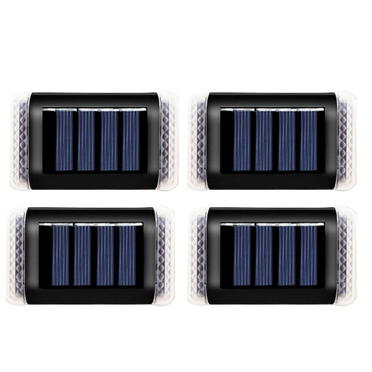 4Pcs Solar Step Lights Wall Lamp Garden Yard Light Outdoor Decor