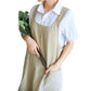 Cotton Aprons Cross Back Apron Dress with Pockets for Kitchen Flower Shop