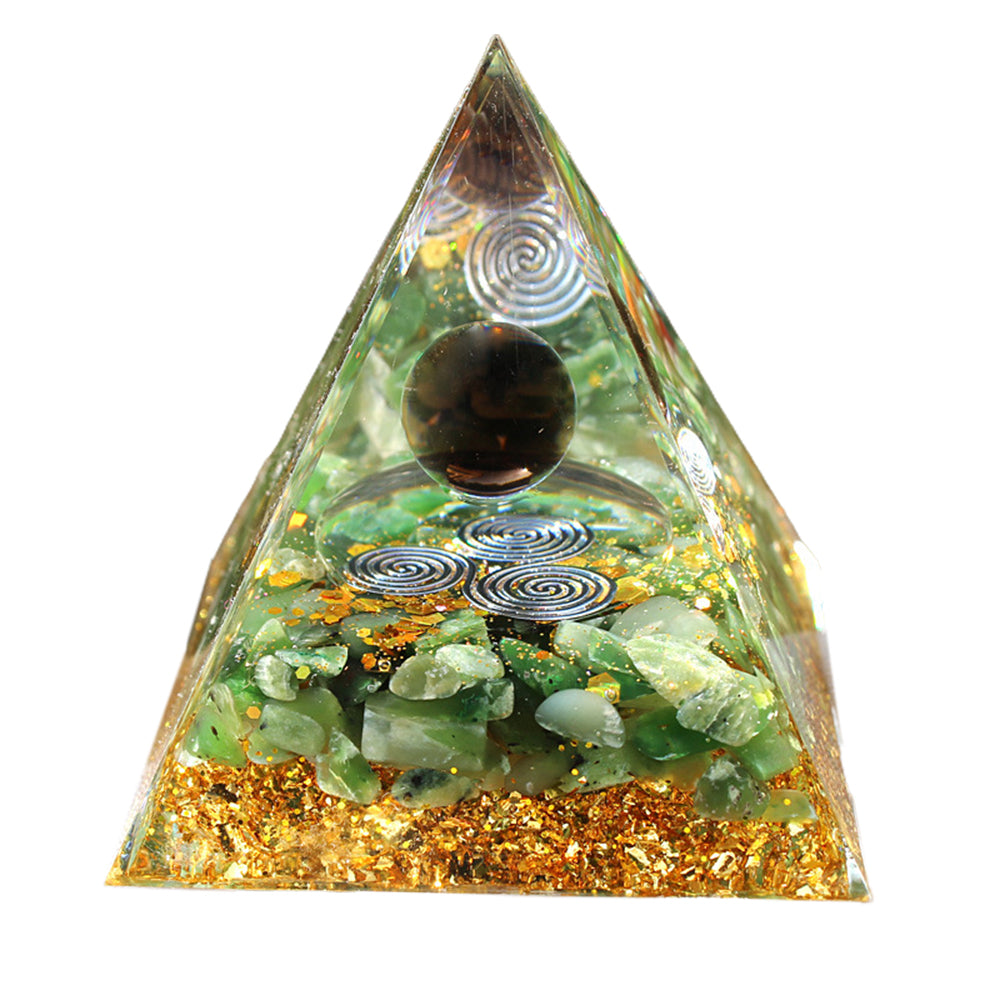 Stone Orgone Pyramids Positive Energy Healing Decor-Green