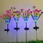 Solar Lamp Daisy Ground Light Patio Stake Walkway Outdoor Garden Decor