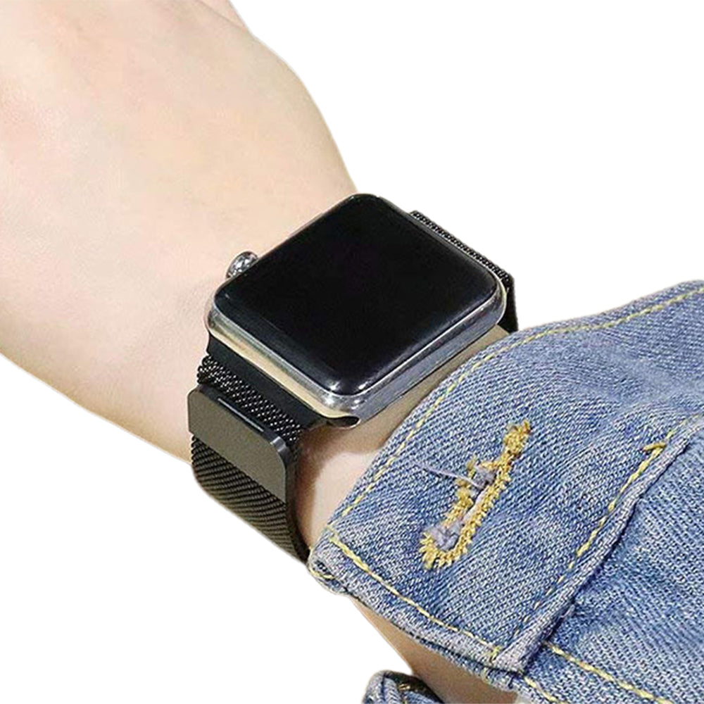 Metal Watch Band Strap with Screen Protective Case for Apple Watch iWatch 38mm 40mm 42mm 44mm