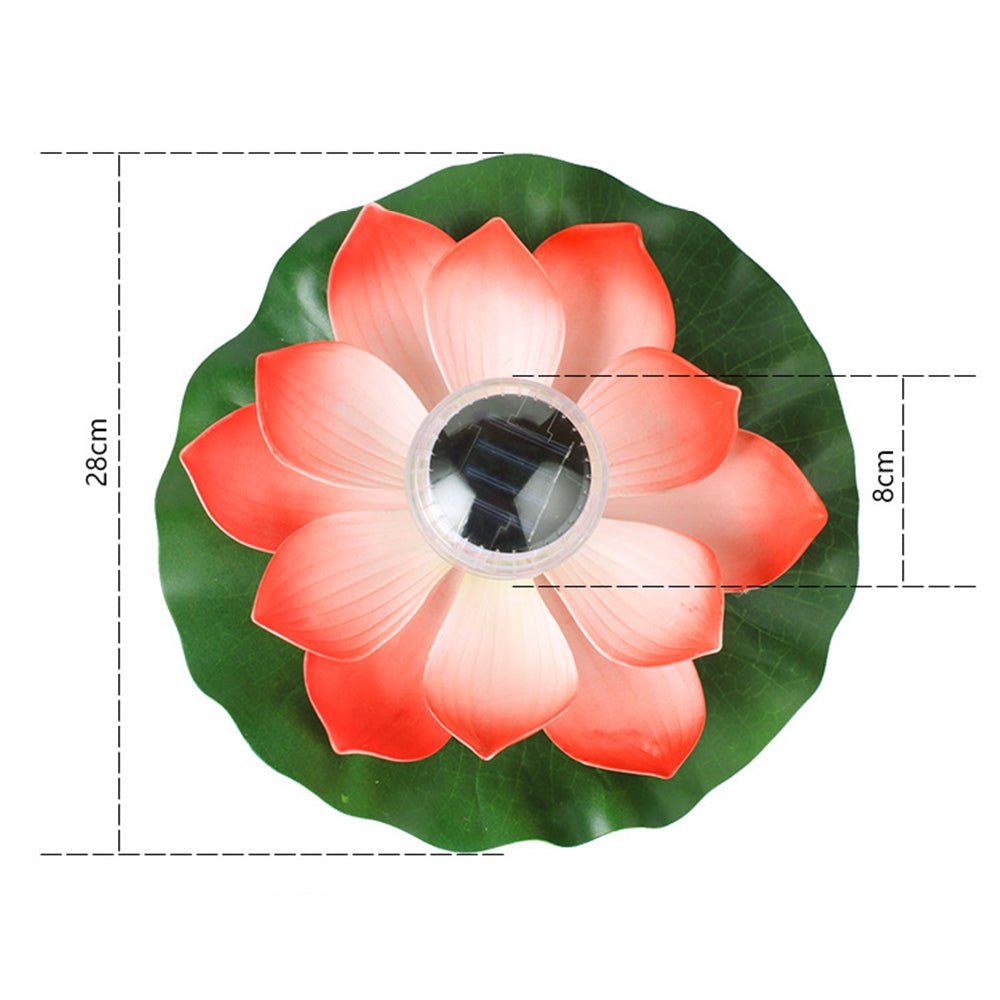 Floating Solar Lotus Flower Light Pond Pool Lamp Garden Landscape Light