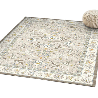 Retro Persian Printed Floor Carpet-Beige