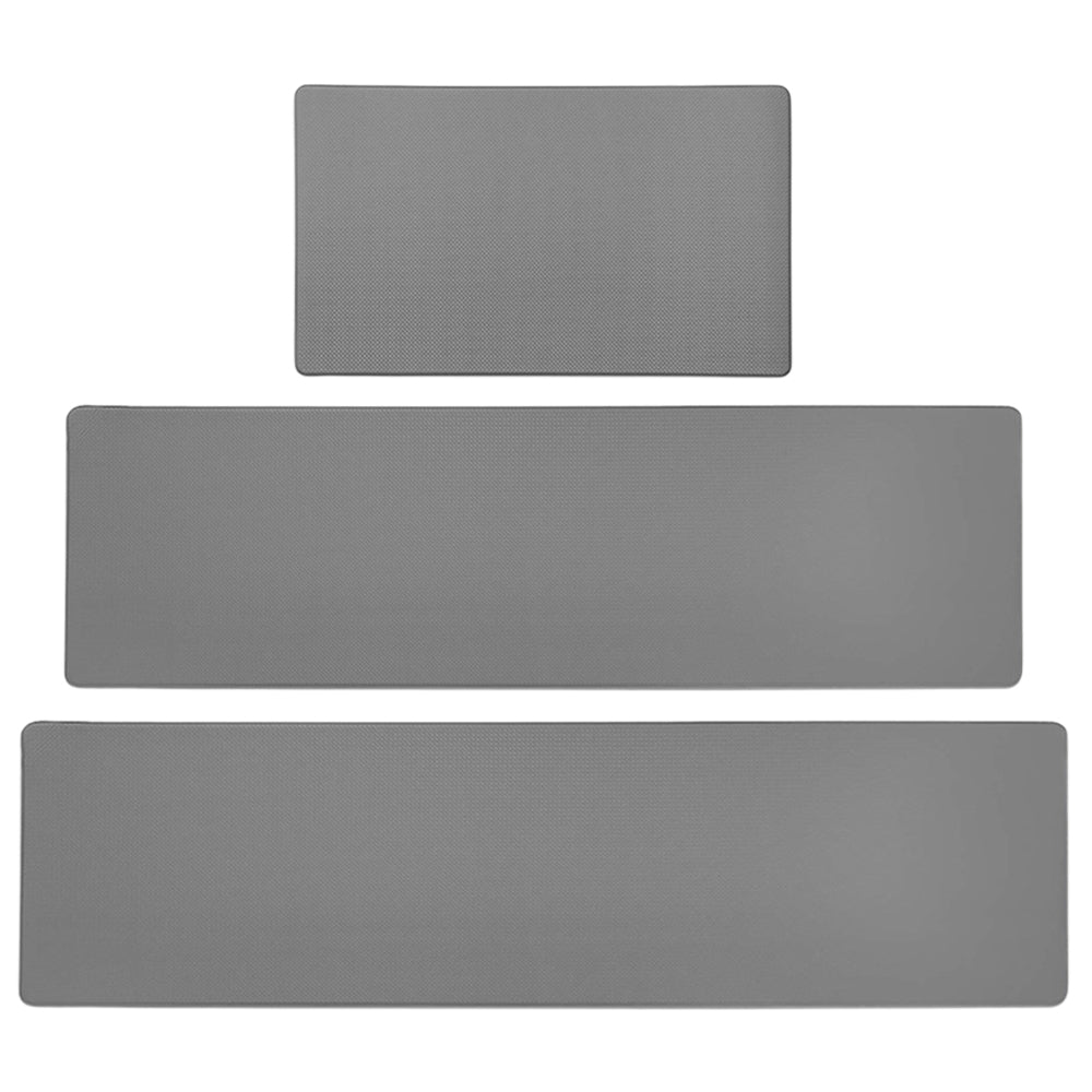 PU Leather Home Kitchen Door Mat-Grey