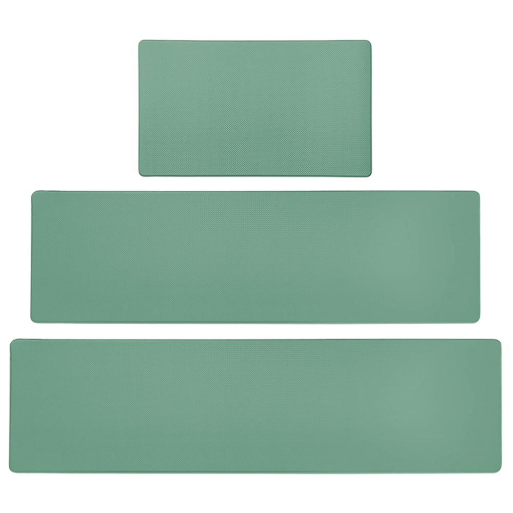 PU Leather Home Kitchen Door Mat-Green