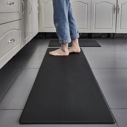 PU Leather Home Kitchen Door Mat-Black