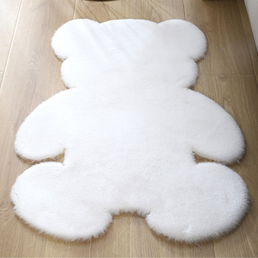 Bear Shaped Doormat-White