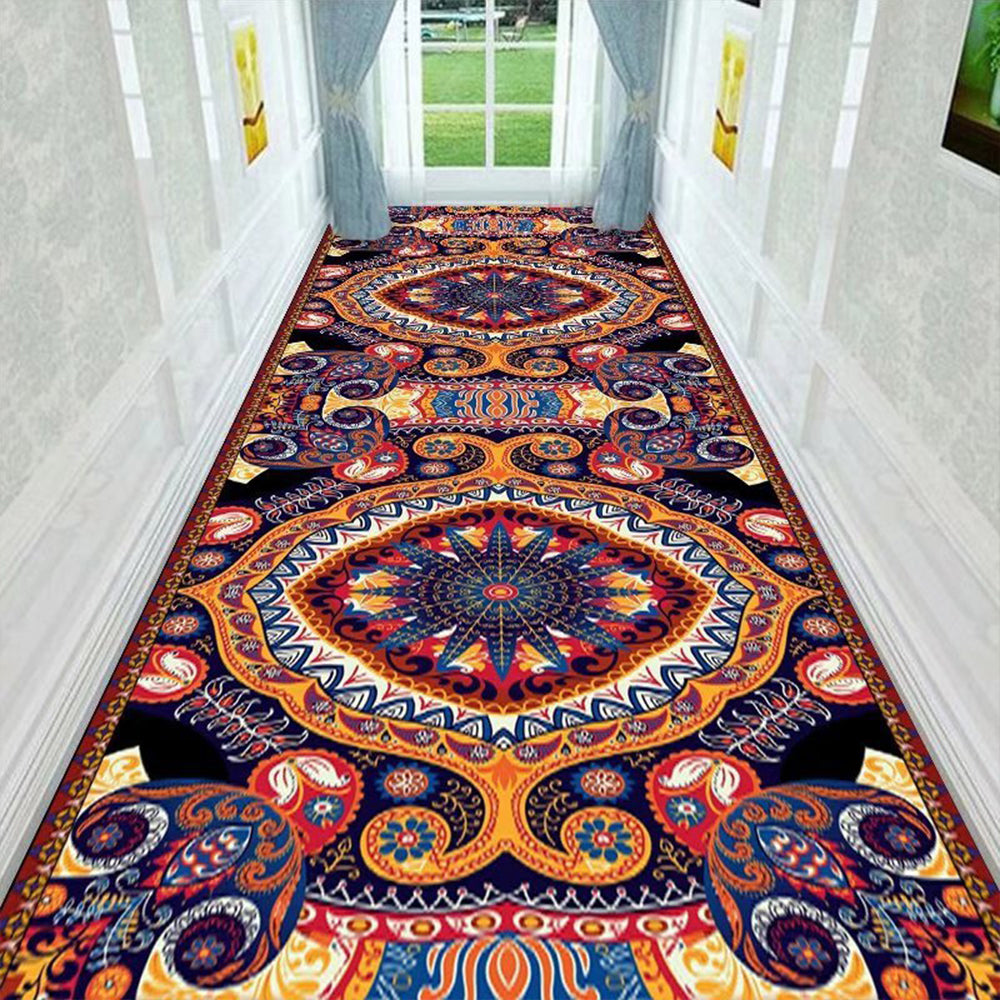 Geometric Hallway Area Long Rug