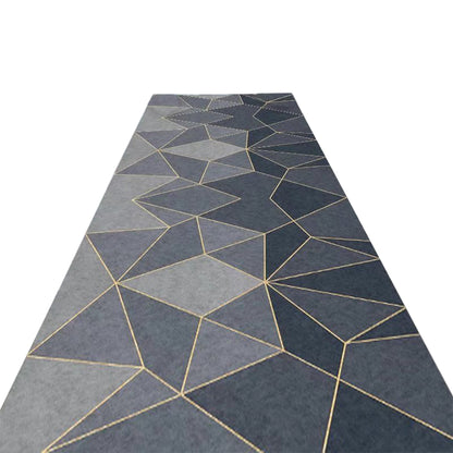 Long Hallway Area Geometric Floor Mats