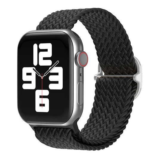 Elastic Nylon Braided Strap for Apple Watch Band Series 7 6 5 4 3 2 1 38/40/41mm