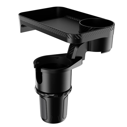 Car Cup Holder Expander with Attachable Tray 360 Rotating Car Drink Bottle