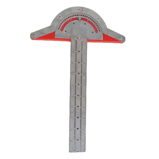 Stainless Steel Woodworkers Edge Ruler Adjustable Protractor