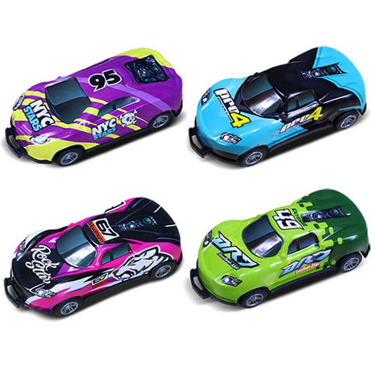 4Pcs Kids Pull Back Car Toy Flip Toy Cars Car Model Toys