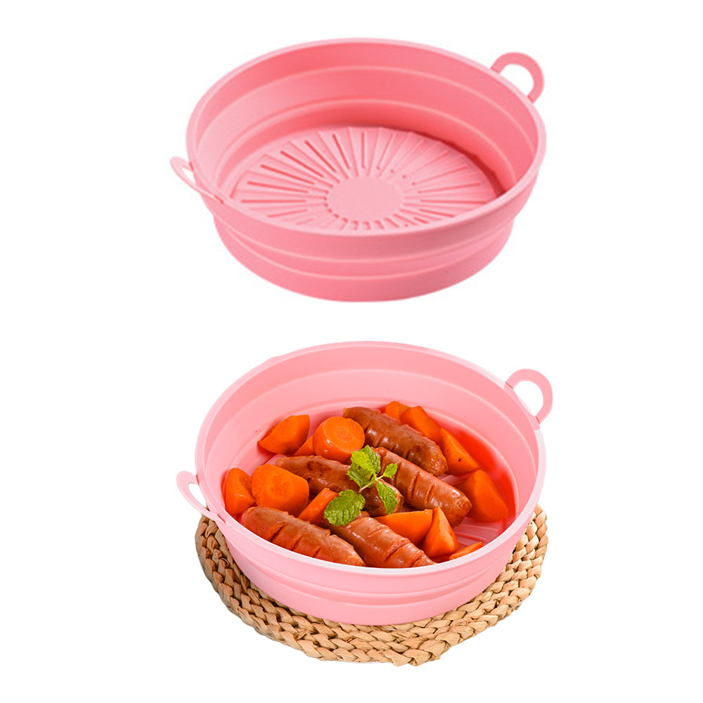 Foldable Air Fryer Silicone Pot Oven Baking Tray Pan Air Fryer Liner