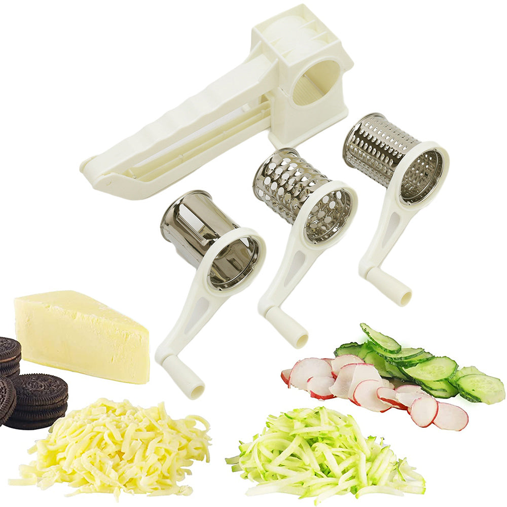 3 in 1 Handheld Manual Rotary Vegetable Meat Cheese Slicer