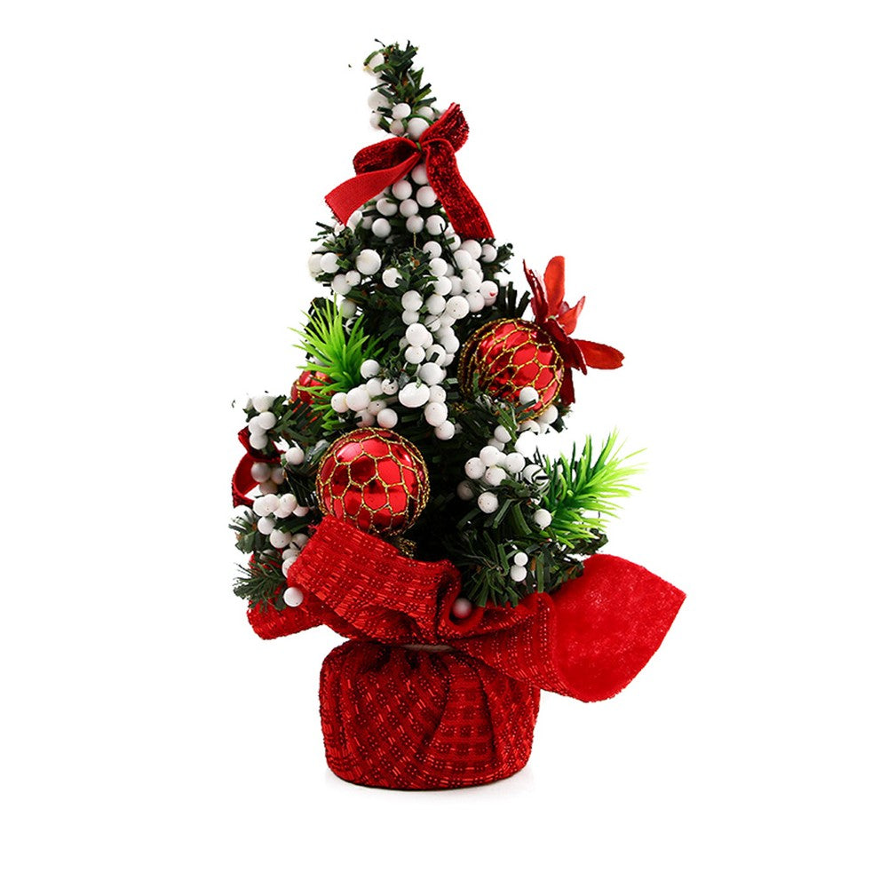 20cm Tabletop Mini Artificial Christmas Tree Ornaments Xmas Desktop Decor