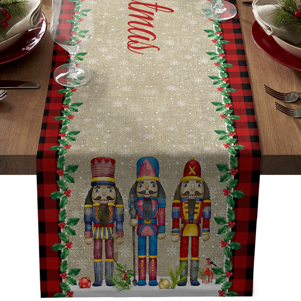 Christmas Nutcracker Soldier Table Runner Home Decor