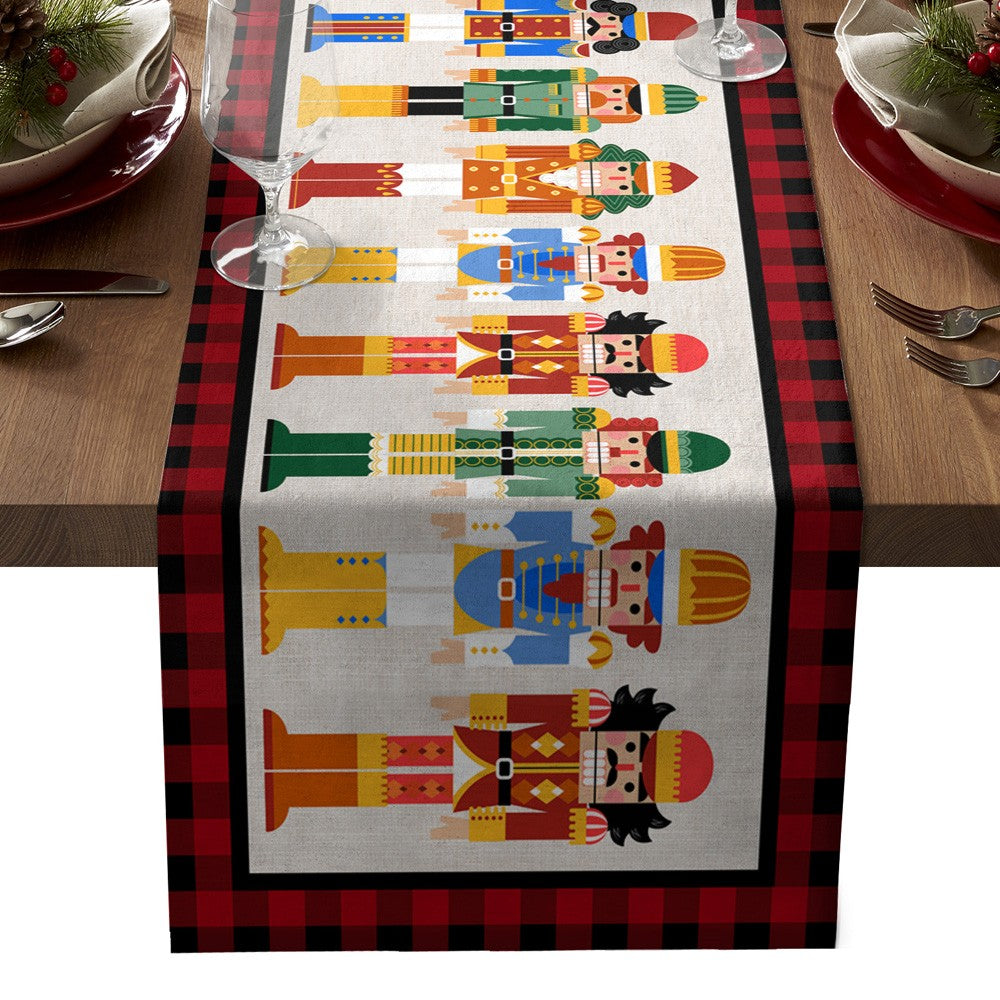 Christmas Nutcracker Soldier Table Runner Home Decor