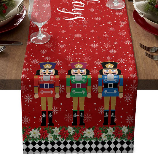 Christmas Nutcracker Soldier Table Runner Home Decor