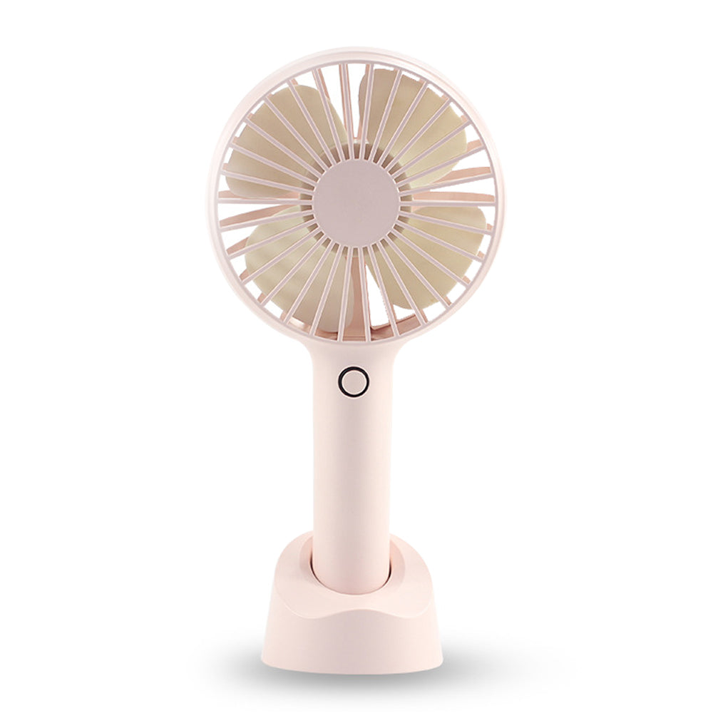 Portable USB Handheld Fan Rechargeable Desktop Fan with Phone Holder Base