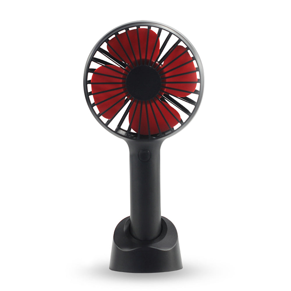 Portable USB Handheld Fan Rechargeable Desktop Fan with Phone Holder Base