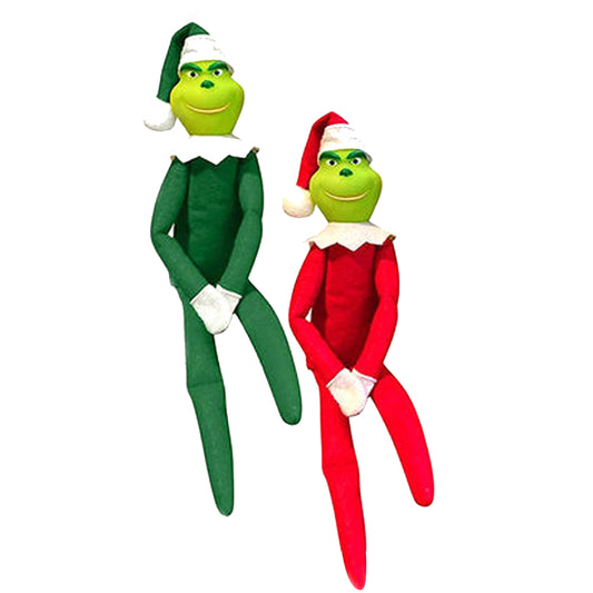 Christmas Grinch Inspired On The Shelf Xmas Ornament Elf Doll