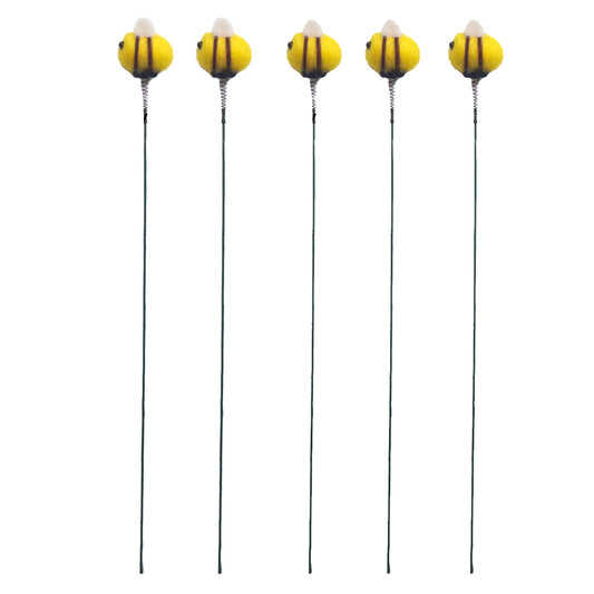 5Pcs Bee Stakes Ornaments for Indoor Outdoor Yard Patio Plant Pot Flower Bed