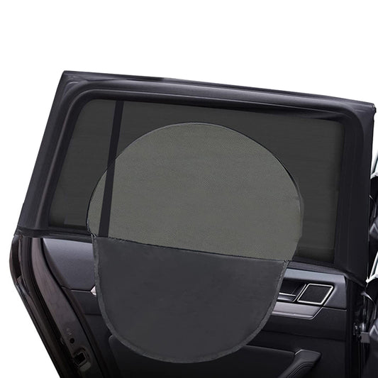 2Pcs Stretchable Car Side Windows Sun Shade with Zipper for Cars Rear Seat