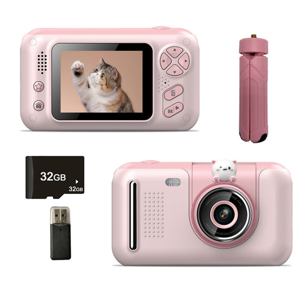 1080P Rechargeable Kids HD Compact Digital Camera with 32G Storage Card