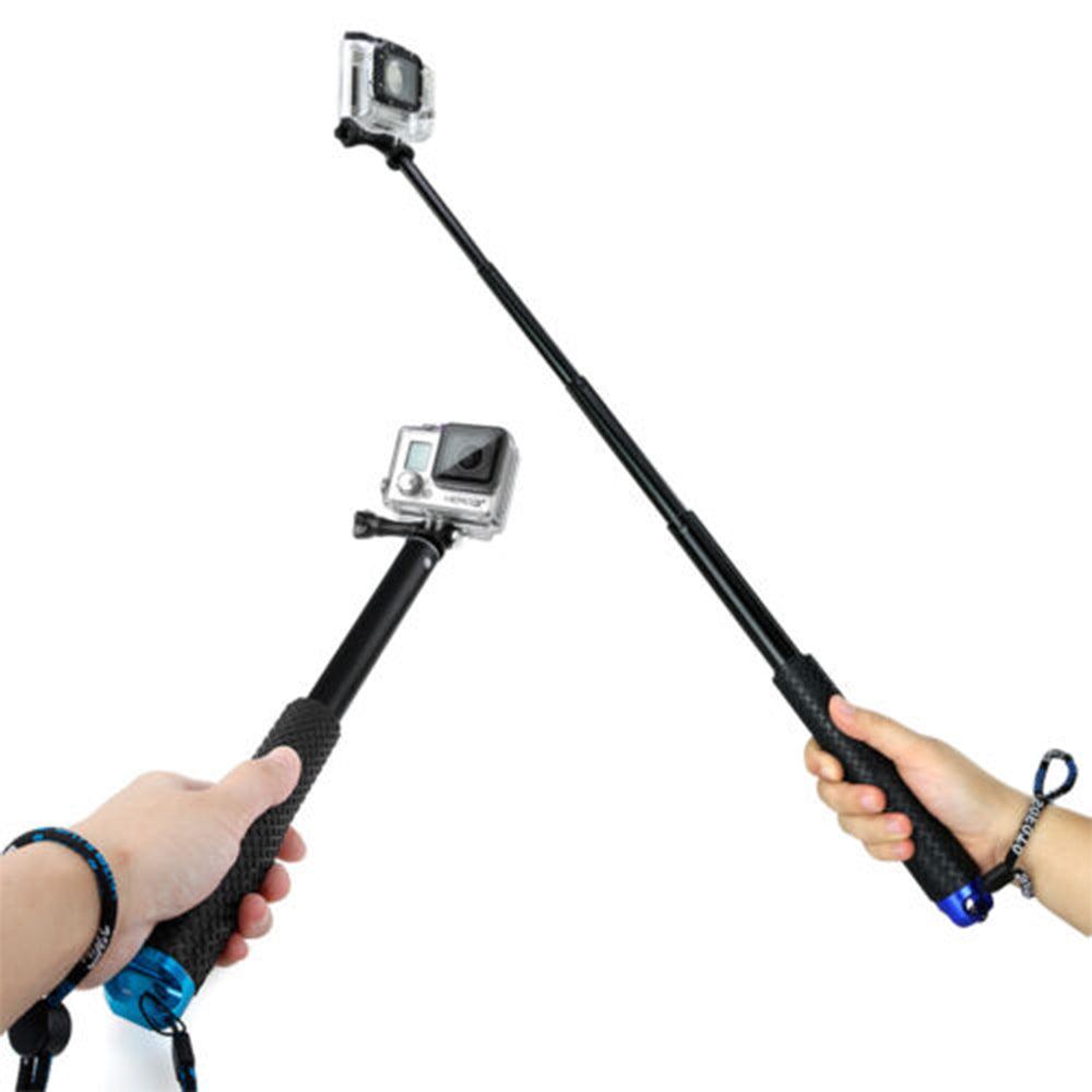 Extendable Aluminum Selfie Stick Monopod Mount Handle for GoPro Sport Camera