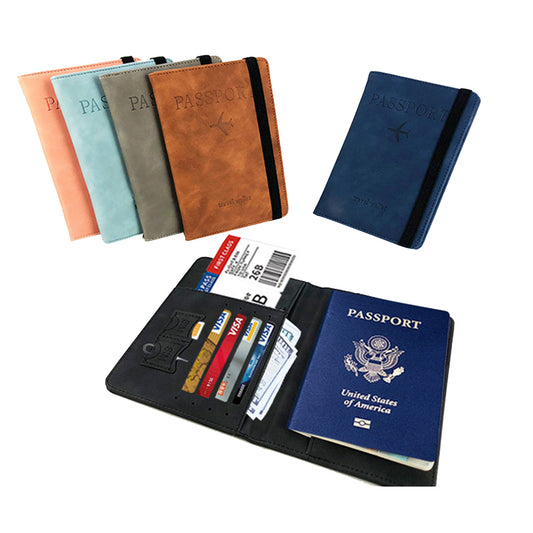 RFID Blocking Passport Holder for Travel Accessories Passport Purse Card Wallet