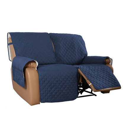 2/3 Seater Water Resistant Non-Slip Split Recliner Couch Cover-Navy