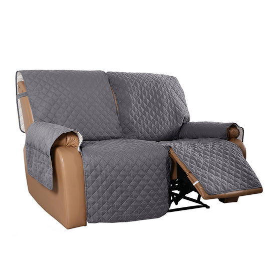 2/3 Seater Water Resistant Non-Slip Split Recliner Couch Cover-Grey