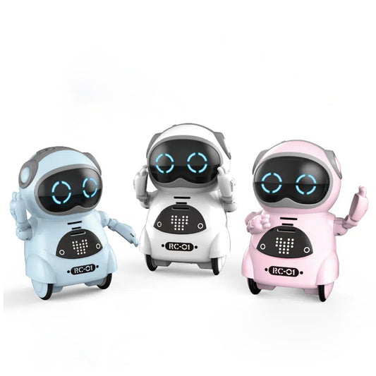 Kids Interactive Dialogue Singing Dancing Telling Story Mini Pocket RC Robot Toy