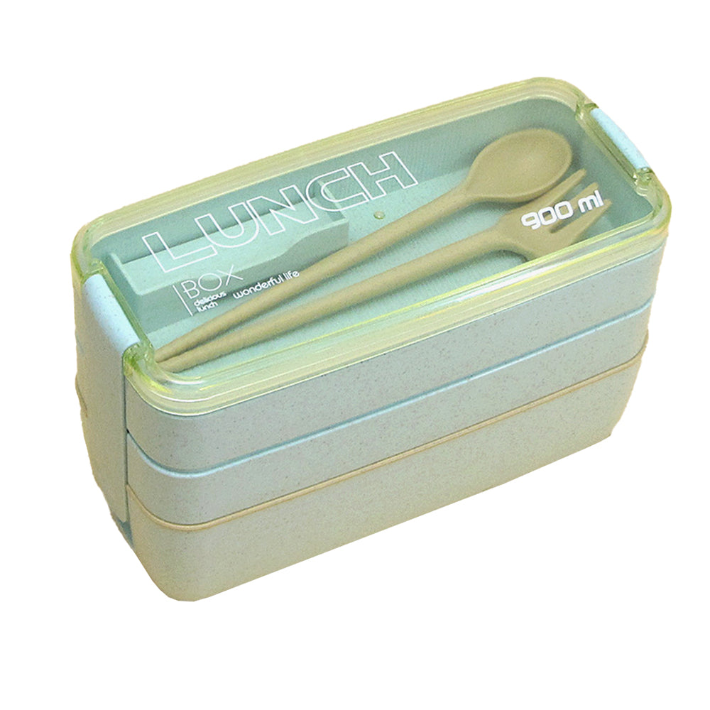 3-Layer Wheat Straw Bento Lunch Box