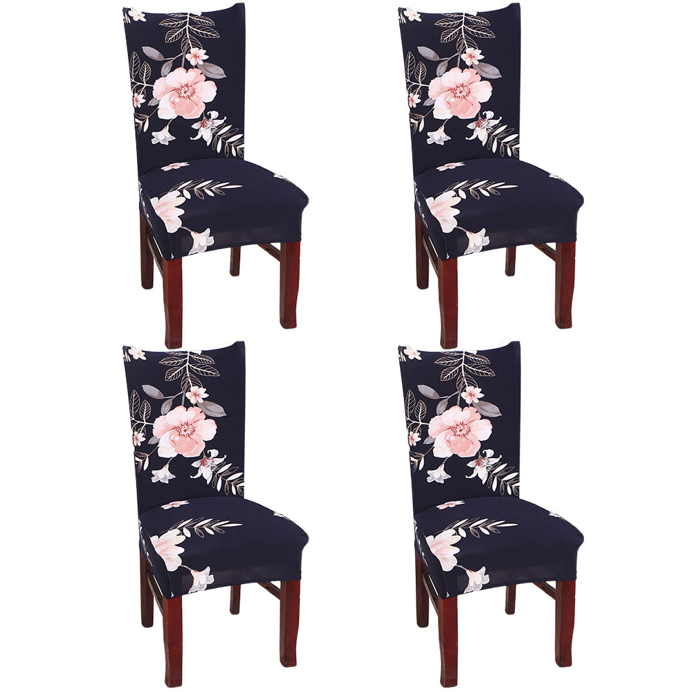 4-Pack Flower Printed Chair Cover-Heart