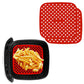 2-Pack 7.5/8.5 Inch Square Non-Stick Air Fryer Mat for Frying
