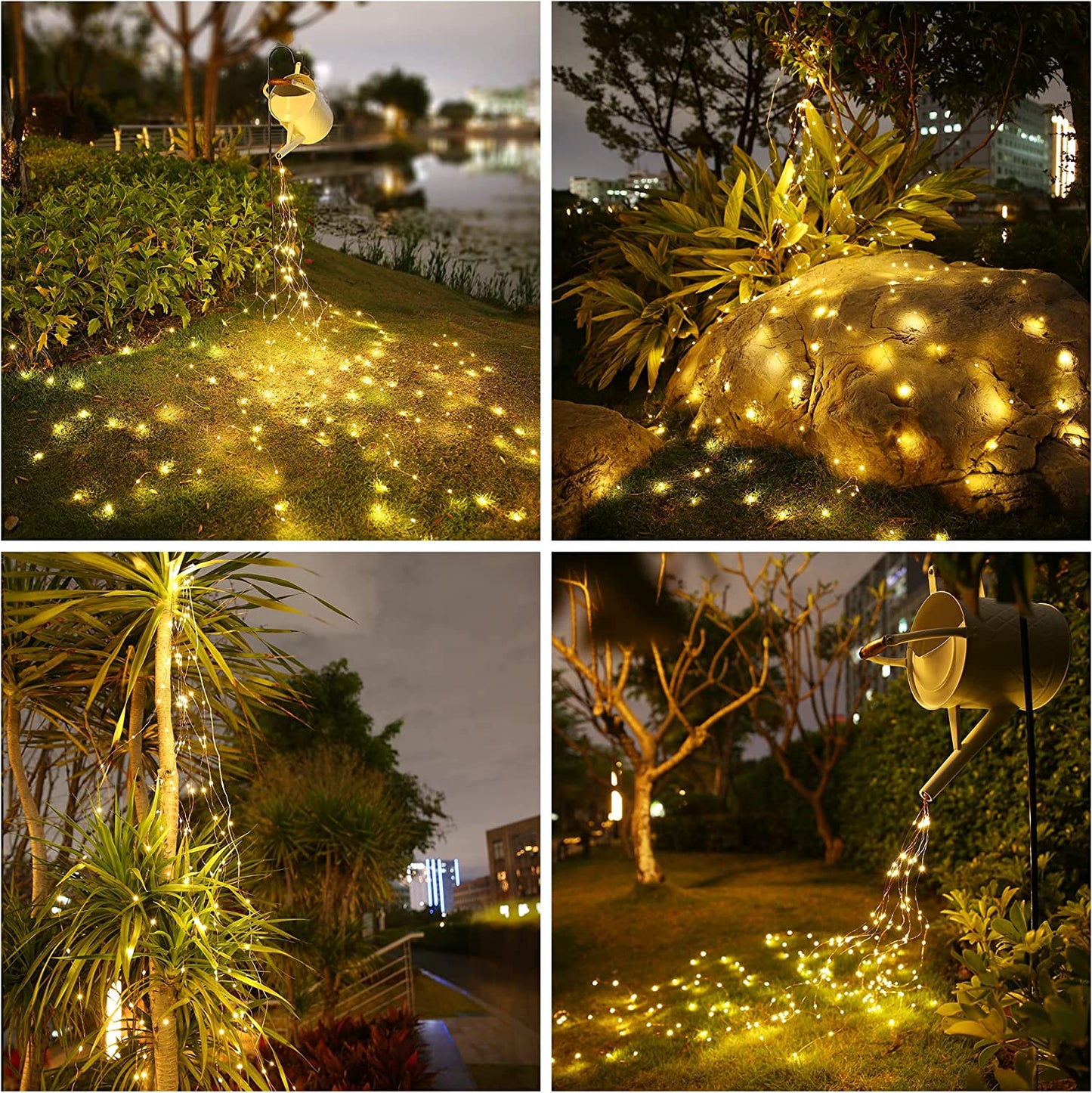 5x0.8m 256LED Solar Fairy Waterfall Light with Remote Control