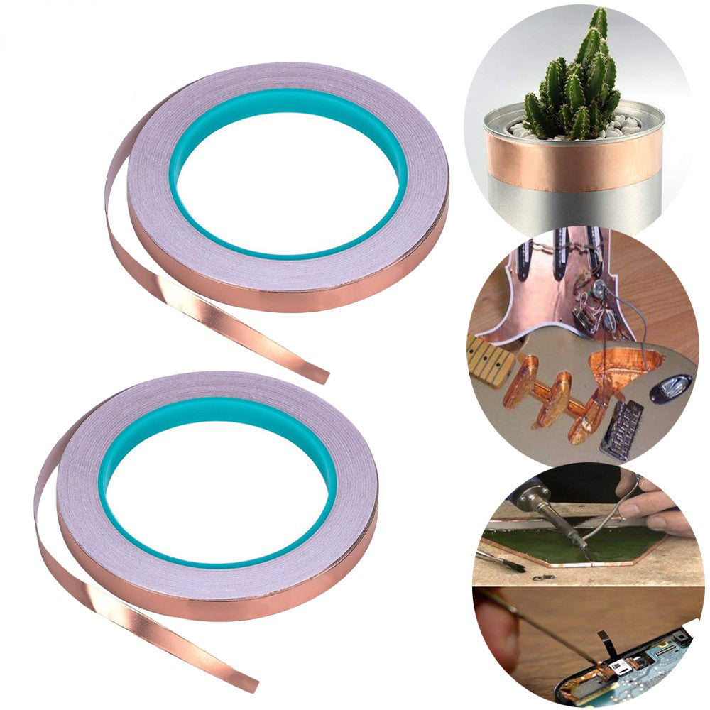 2-Pack Copper Foil Tape for EMI Shielding Stained Glass Soldering