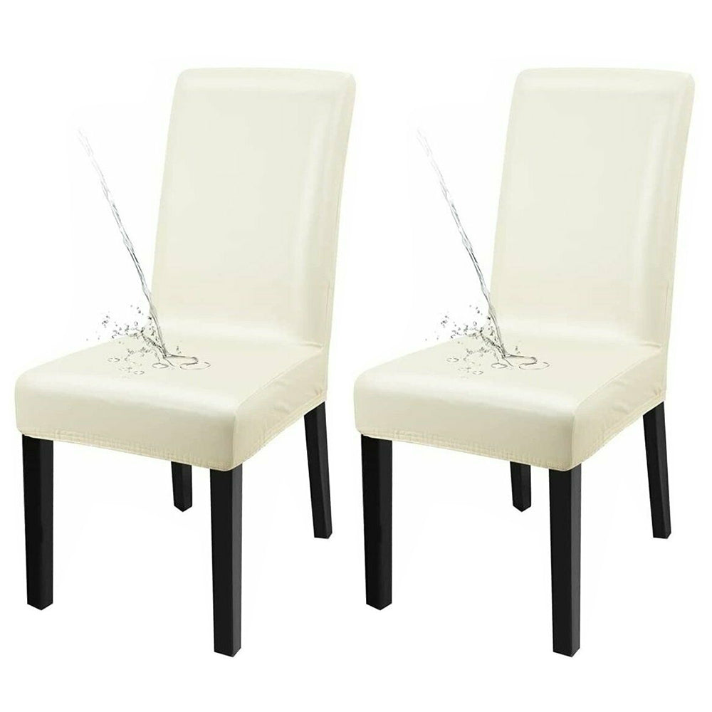 2-Pack PU Leather Chair Protector Cover