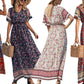 Floral Short Sleeve Maxi Dress